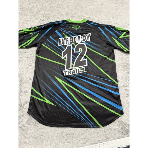 Hatfield McCoy Trails Jersey Shirt Mens 2XL Black Green Blue Motocross MSR Axis - Picture 5 of 9